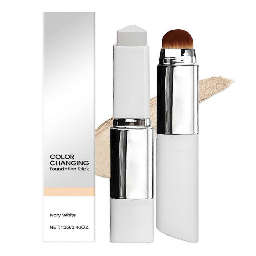 (Dark Skin Color) 2 σε 1 Foundation-Stick που Αλλάζει Χρώμα, Βάση Μακιγιάζ με Μεσαί