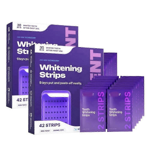 (82pcs) 1-3 ταινίες λεύκανσης δοντιών μωβ για ευαίσθητα δόντια, κα
