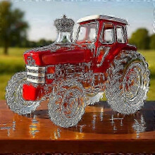 (Red Tractor) Whiskyfles in tractorvorm, 295 ml, nieuwigheid, creatief tractorthema, lege fles_jings