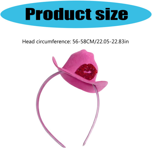 Elegant Stovepipe Hat Headbands for Halloween and-rose red 2
