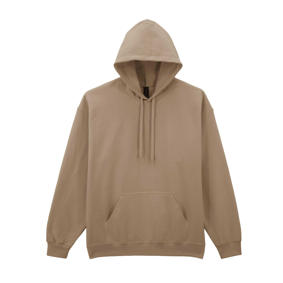 Gildan (M, Savana) Unisex Adult Softstyle Fleece Midweight Hoodie Brown