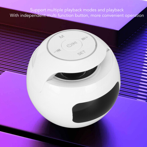 18650 2000mAh BT5.0 Wecker-Lautsprecher Weiß 2