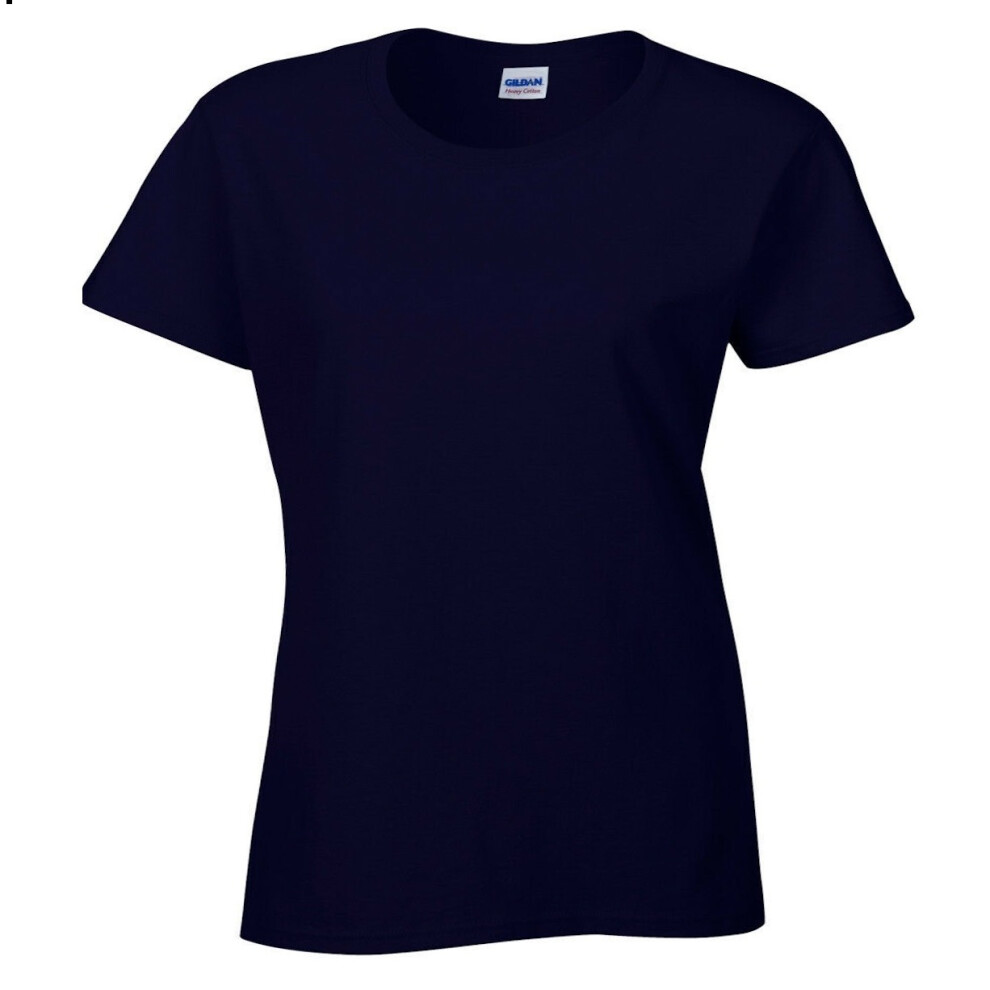 Gildan (Xl, Navy) Ladies/Womens Heavy Cotton Missy Fit Short Sleeve T-Shirt Blue,Multicoloured
