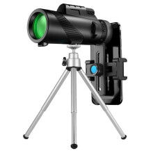 80x100 HD Monocular Telescope with BAK4 Prism, Portable Zoom Lens for Bird Watching Travel Outdoor Use (Pink)
