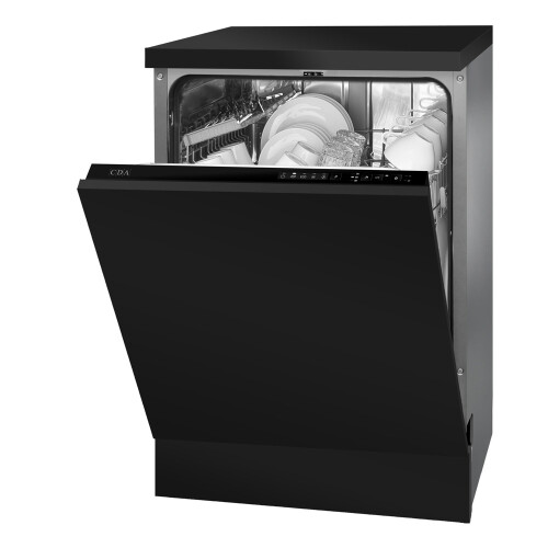 CDA CDA Integrated Standard Dishwasher - Black with Fixed Kit - E Rated
