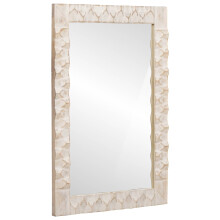 vidaXL Bathroom Mirror with Mirror White Wash Finish 50 x 70 x 2.5 cm