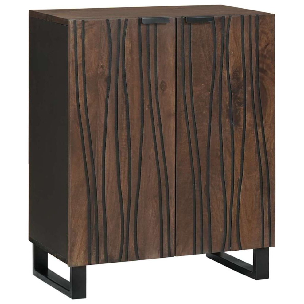Vidaxl Sideboard Walnut 60 X 33.5 X 75 Cm Solid Mango Wood