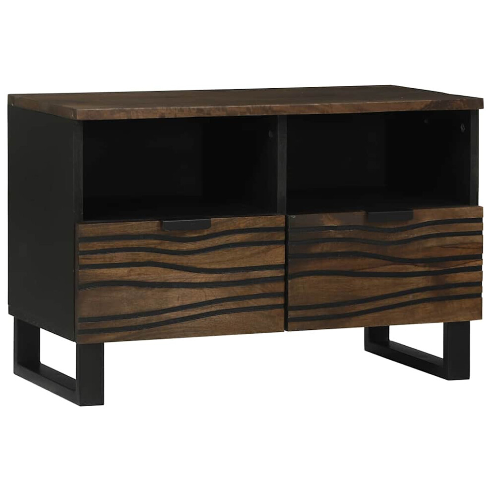 Vidaxl Tv Units With Drawer Walnut 70 X 33 X 46 Cm Engineered Wood Brown