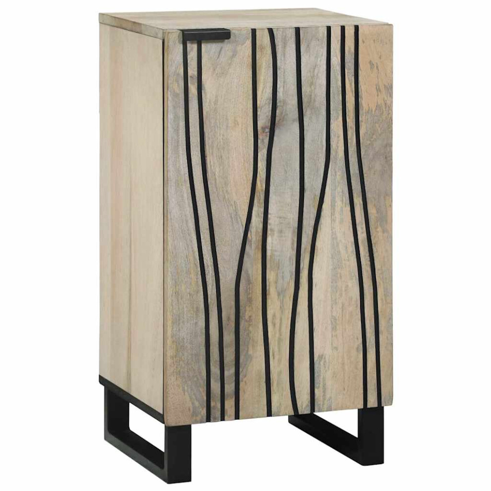 Vidaxl Sideboard White 40 X 33 X 75 Cm Solid Mango Wood