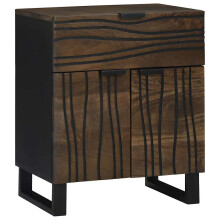 vidaXL Bedside Cabinet Walnut 50 x 33 x 60 cm Solid Acacia wood