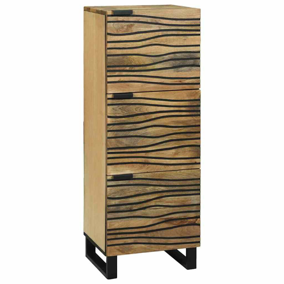 Vidaxl Highboard Brown 40 X 33 X 110 Cm Solid Mango Wood
