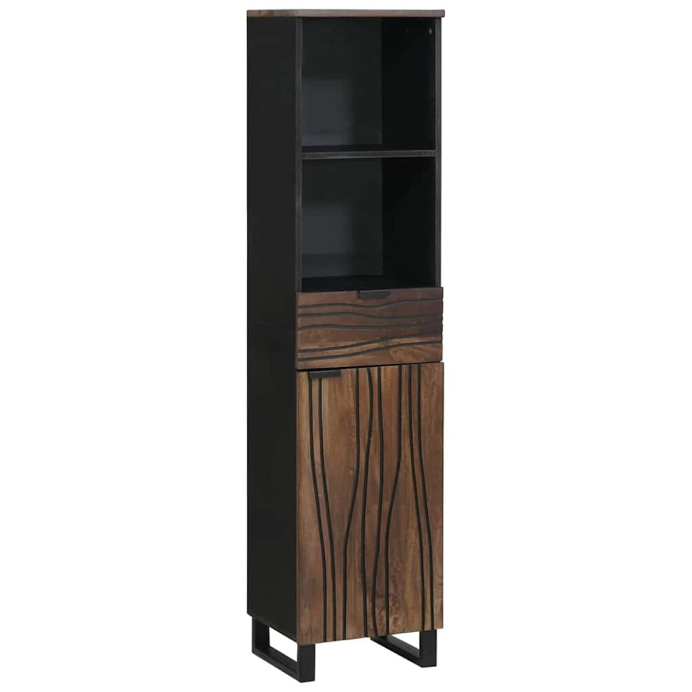 Vidaxl Bathroom Sink Cabinet Walnut 38 X 33 X 160 Cm Engineered Wood