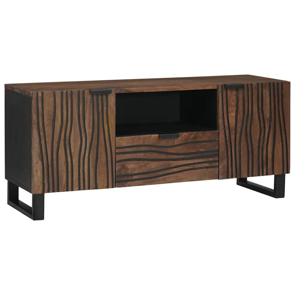 Vidaxl Tv Units With Drawer Walnut 105 X 33 X 46 Cm Engineered Wood Brown