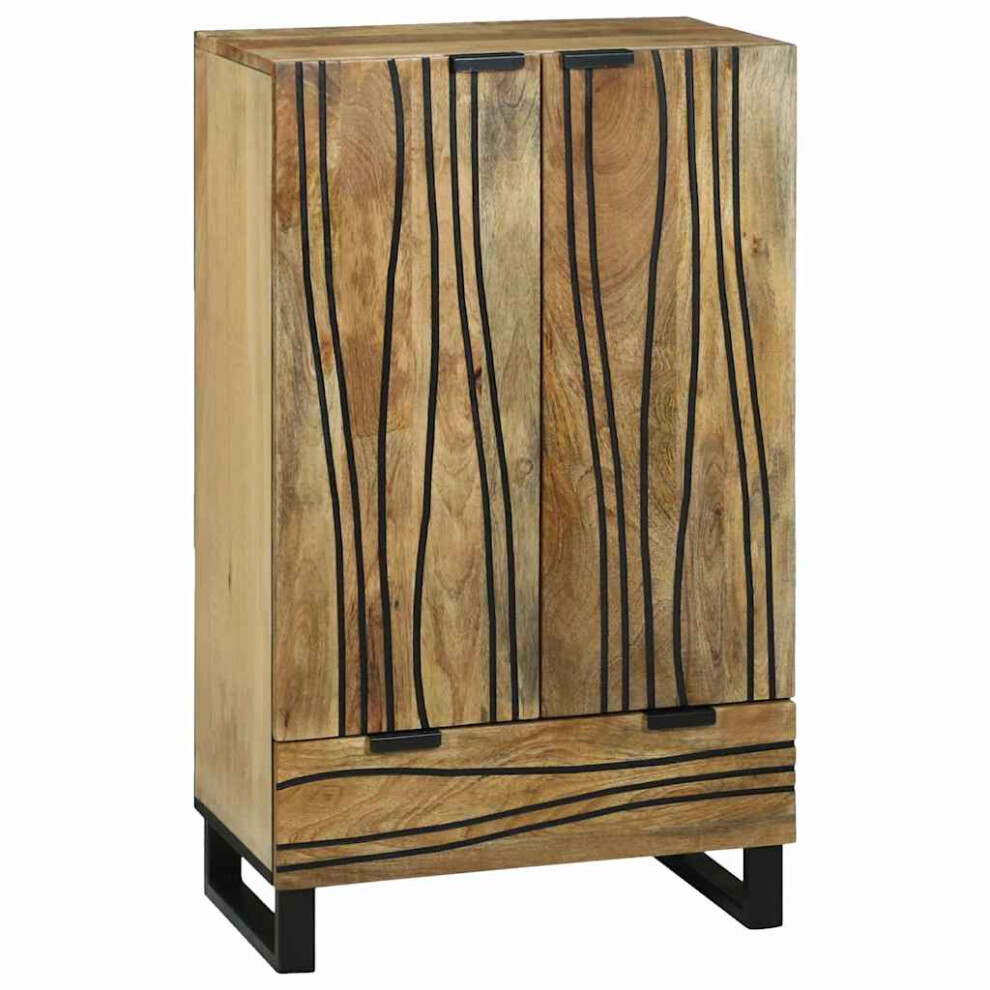 Vidaxl Highboard With Drawer Brown 60 X 33 X 100 Cm Solid Mango Wood