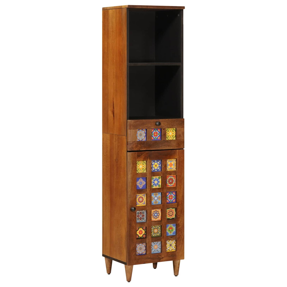 Vidaxl Bathroom Cabinet With Drawer With Shelf Walnut 38 X 33 X 160 Cm
