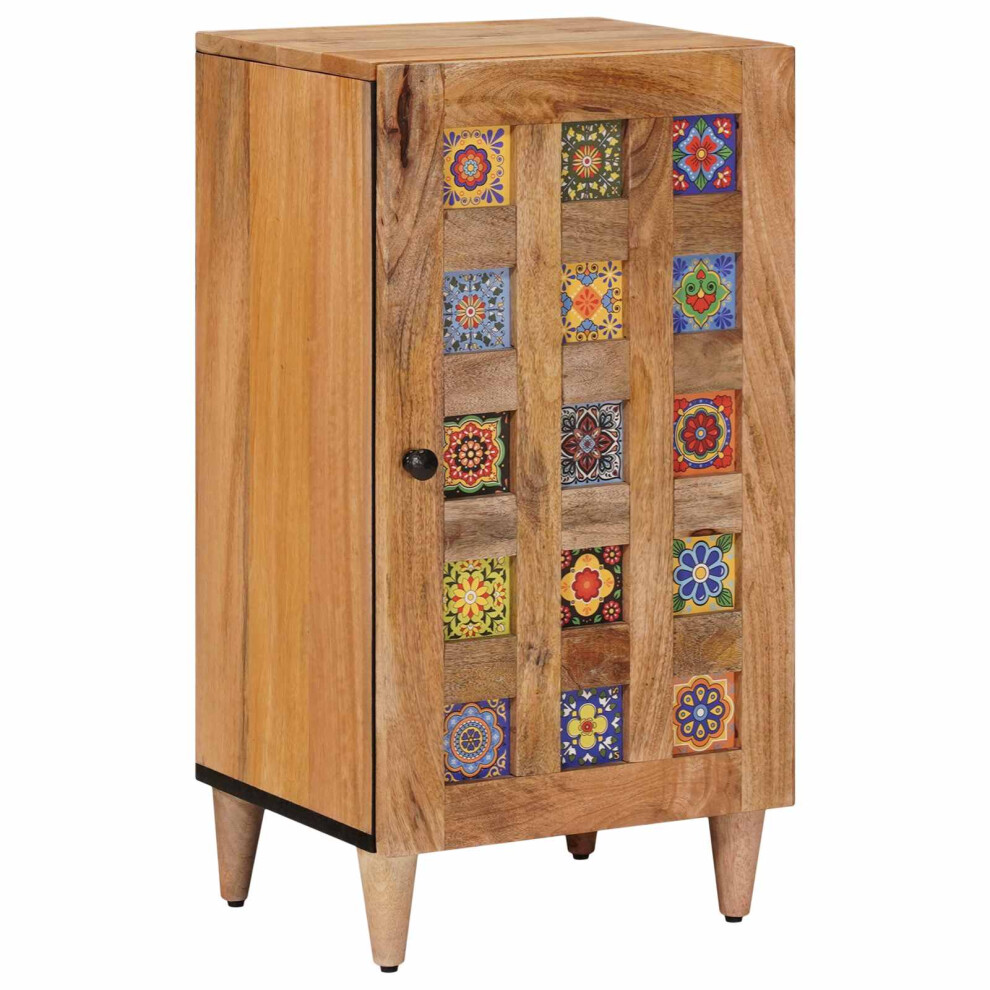 Vidaxl Sideboard With Storage Natural 40 X 33 X 75 Cm Solid Mango Wood