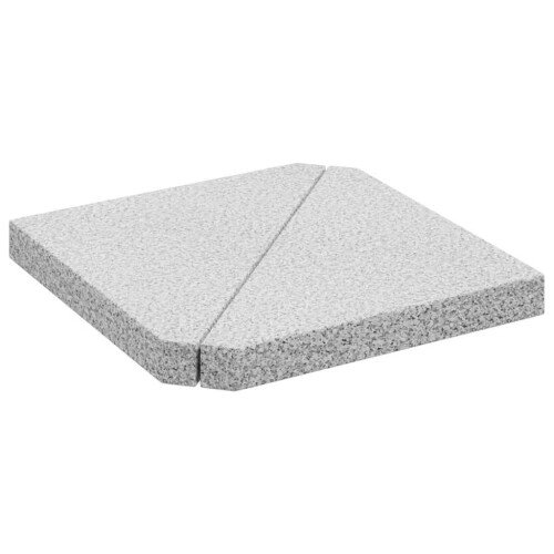 VidaXL vidaXL Umbrella Weight Plates 2 pcs Grey Granite Triangular 14 kg 1