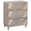 VidaXL vidaXL Sideboard Grey and Gold 60 x 33 x 75 cm Solid Mango Wood 1
