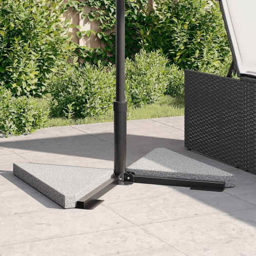 VidaXL vidaXL Umbrella Weight Plates 2 pcs Grey Granite Triangular 14 kg 2