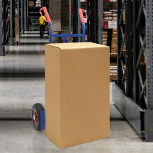 vidaXL Extendable Hand Trolley Blue and Red 57 x 46 x 113 cm Steel
