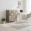 VidaXL vidaXL Sideboard Grey and Gold 60 x 33 x 75 cm Solid Mango Wood 1