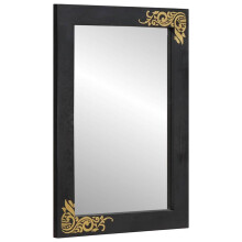 vidaXL Bathroom Mirror with Mirror Black and Silver 70 x 50 x 2.5 cm