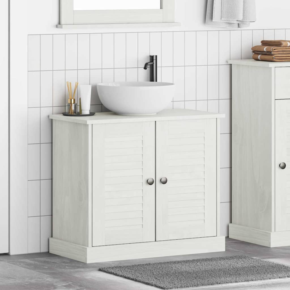 Vidaxl Sink Cabinet Vigo White And Antique White 68 X 34 X 59 Cm