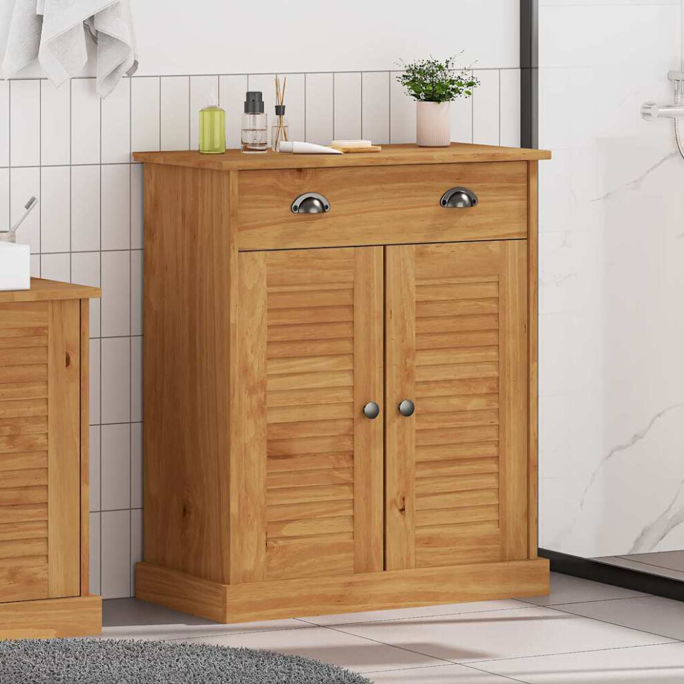Vidaxl Bathroom Cabinet Vigo Brown And Honey Brown 68 X 34 X 80 Cm
