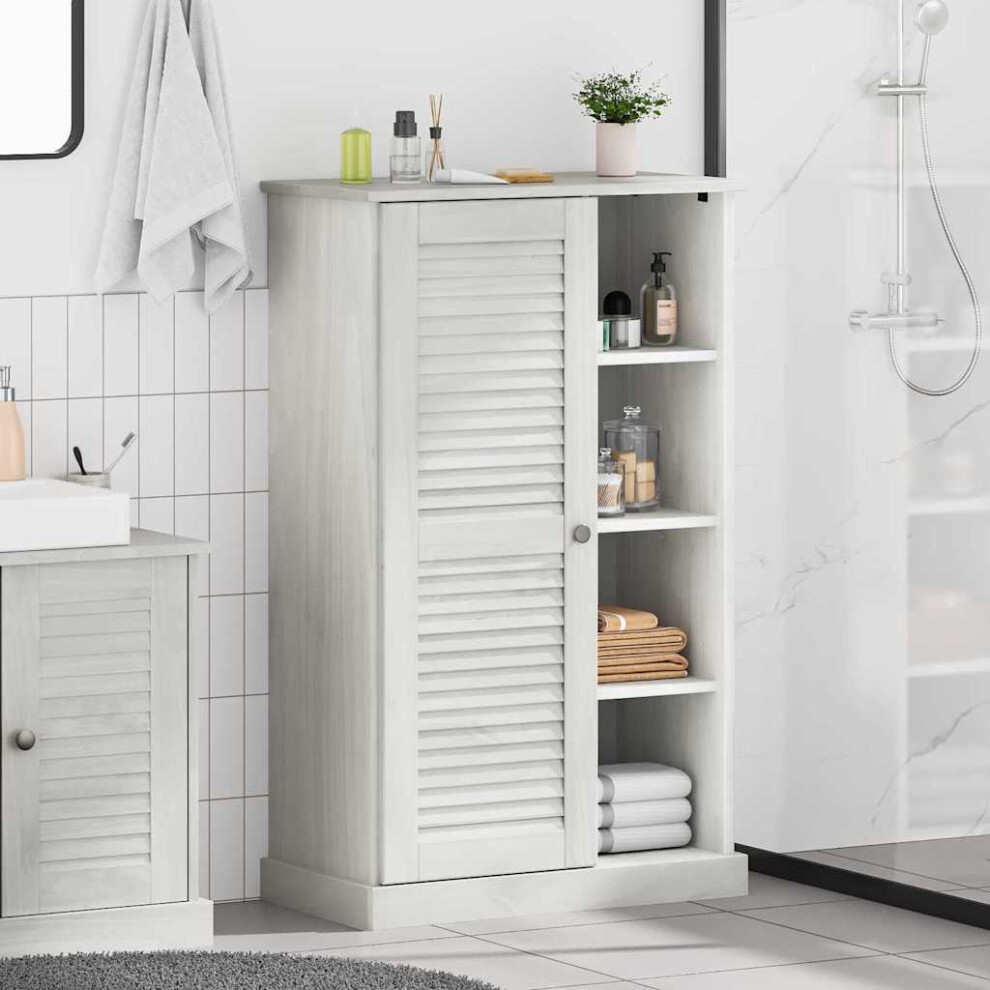 Vidaxl Bathroom Cabinet Vigo White And Antique White 68 X 34 X 110 Cm