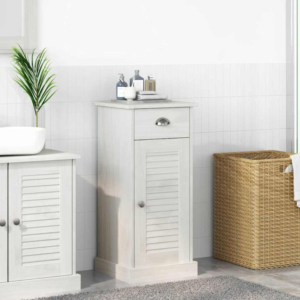 Vidaxl Bathroom Cabinet Vigo White And Antique White 37.5 X 34 X 80 Cm