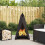 VidaXL vidaXL Fire Pit Black 58 x 40 x 100 cm Steel 1