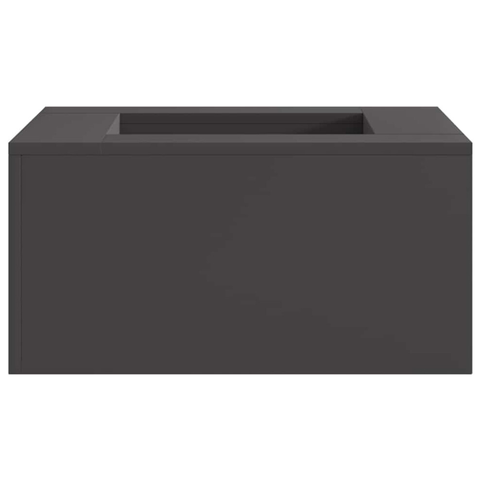 Vidaxl Fire Pit Black 60 X 60 X 30 Cm Steel