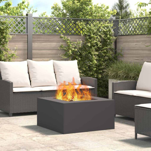 VidaXL vidaXL Fire Pit Black 80 x 80 x 40 cm Steel