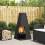 VidaXL vidaXL Fire Pit Black 50 x 50 x 100 cm Steel 1