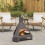 VidaXL vidaXL Fire Pit Black 50 x 43 x 52 cm Steel 1