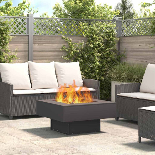 VidaXL vidaXL Fire Pit Black 80 x 80 x 40 cm Steel