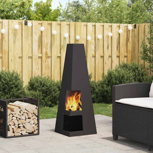 VidaXL vidaXL Fire Pit Black 35 x 35 x 100 cm Steel