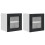 VidaXL vidaXL Dishwasher Panel 2 pcs Black 40 x 31 x 40 cm Engineered Wood 2