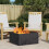 VidaXL vidaXL Fire Pit Black 60 x 60 x 30 cm Steel 1