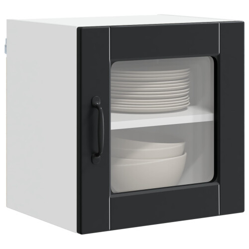 VidaXL vidaXL Dishwasher Panel 2 pcs Black 40 x 31 x 40 cm Engineered Wood 2