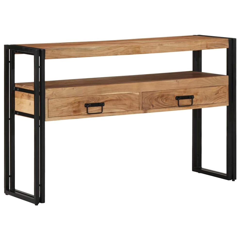 Vidaxl Console Table 120 X 33 X 75 Cm Solid Acacia Wood Brown