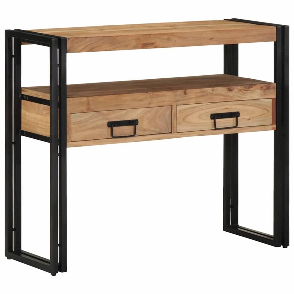Vidaxl Console Table 90 X 33 X 75 Cm Solid Acacia Wood Brown