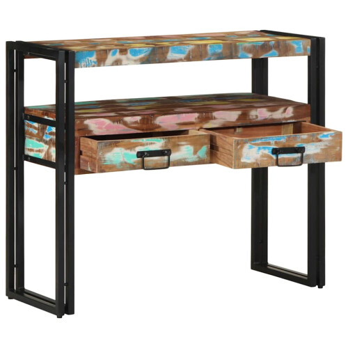 VidaXL vidaXL Console Table Multicolour 90 x 33 x 75 cm Solid Reclaim Wood 1
