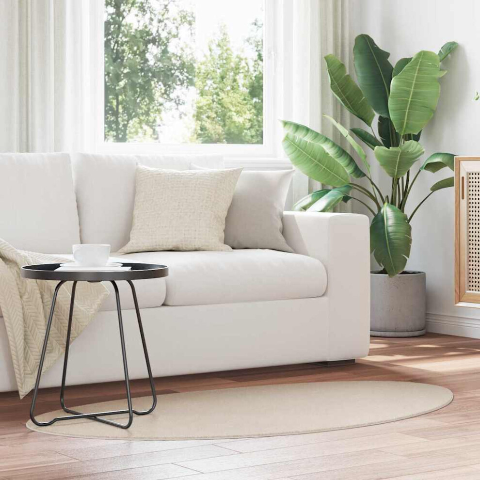 Vidaxl Area Rugs Huarte Beige 80 X 150 Cm Polyester - Cream, Cream - Image 2