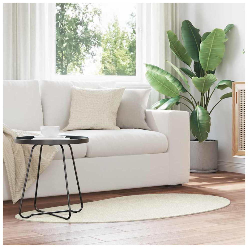 VIDAXL HUARTE Area Rug, Cream Polyester Indoor Carpet, 80 x 150 cm - Image 2