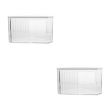 2Stk Kleintier Sandbad Und Toilette Transparent ABS Für Hamster
