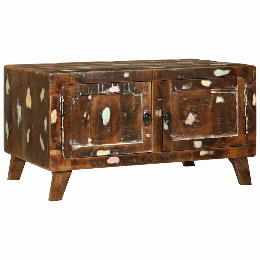 Vidaxl Coffee Table Multicolour 80 X 54 X 45 Cm Solid Reclaim Wood