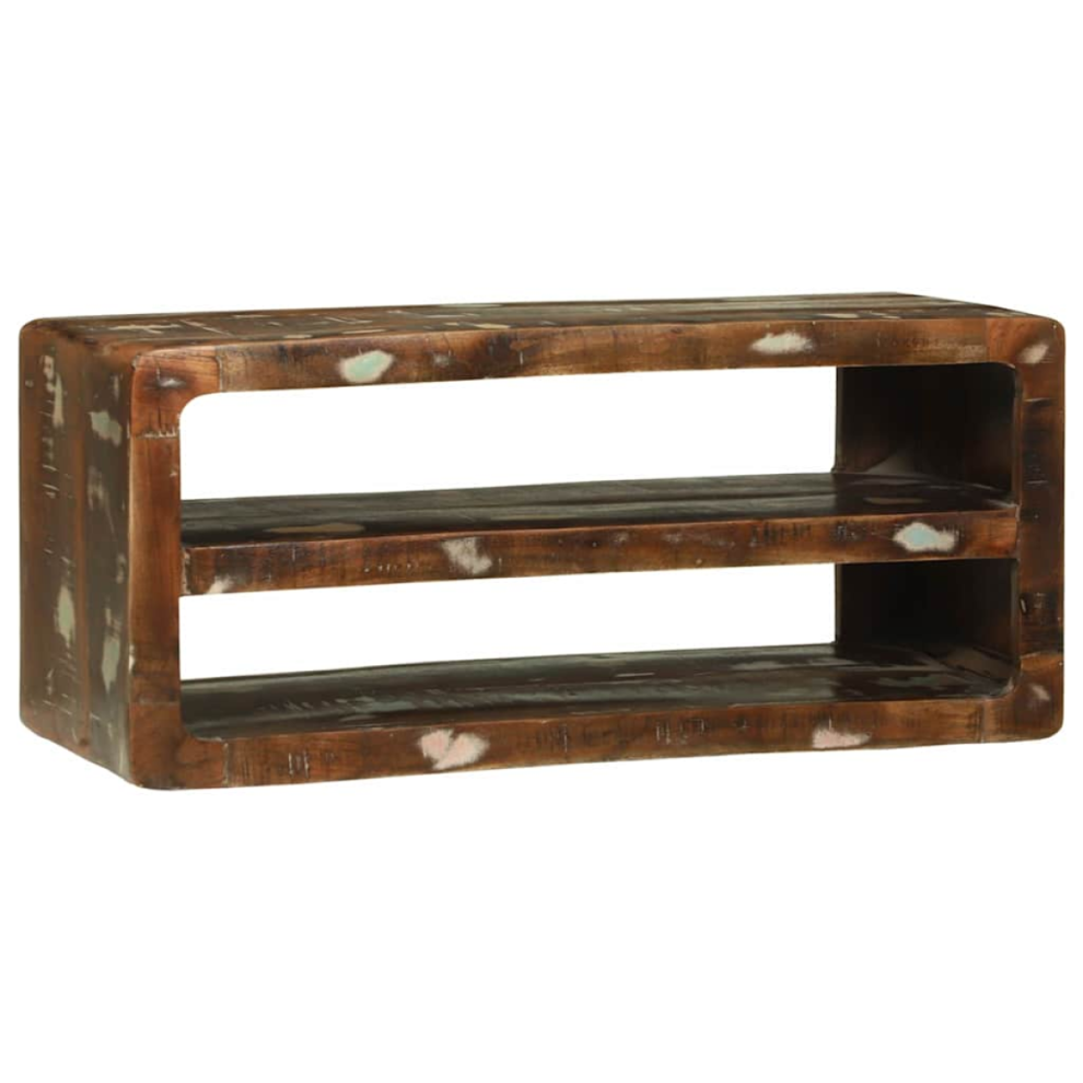 Vidaxl Tv Cabinet Multicolour 80 X 32 X 36 Cm Solid Reclaim Wood