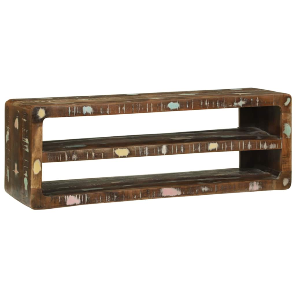 Vidaxl Tv Cabinet Multicolour 100 X 32 X 36 Cm Solid Reclaim Wood