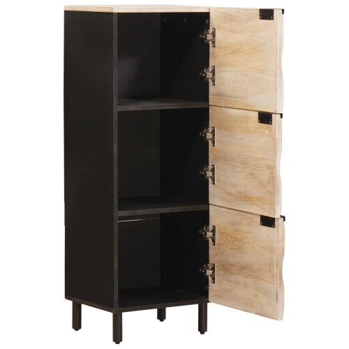 VidaXL vidaXL Highboard White Wash Finish 40 x 33 x 110 cm Solid Mango Wood 1